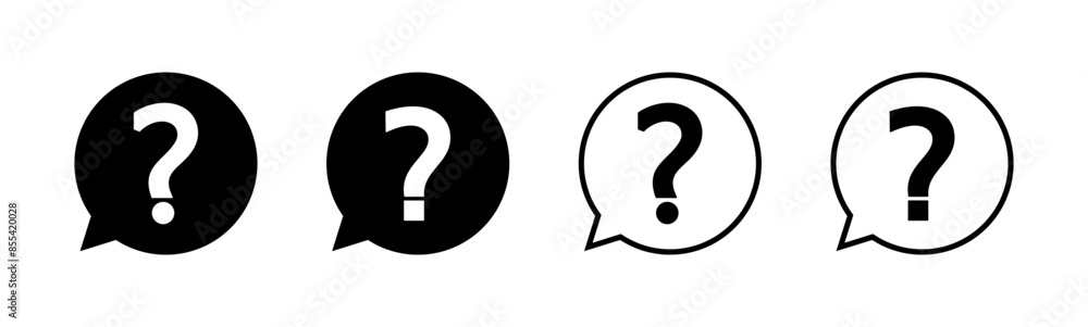 Question icon set. question mark icon vector. Question icon set. question mark icon vector.