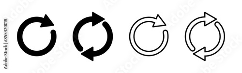 Refresh icon set. Reload icon vector. Update icon.