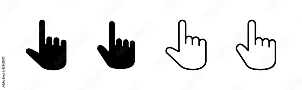 Hand icon set. hand vector icon, palm,click Hand icon set. hand vector icon, palm,click