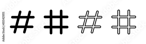 Hashtag icon set. hashtag symbol