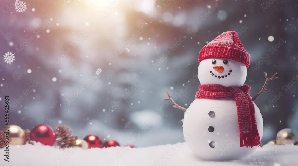 Cute snowman video in winter ice and snow
Cute snowman video in winter ice and snow