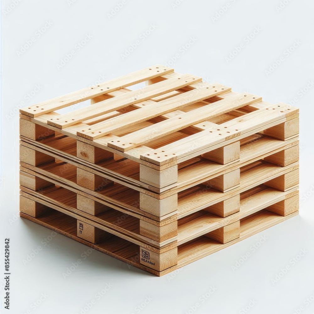 Wooden pallets isolated on a white background Wooden pallets isolated on a white background