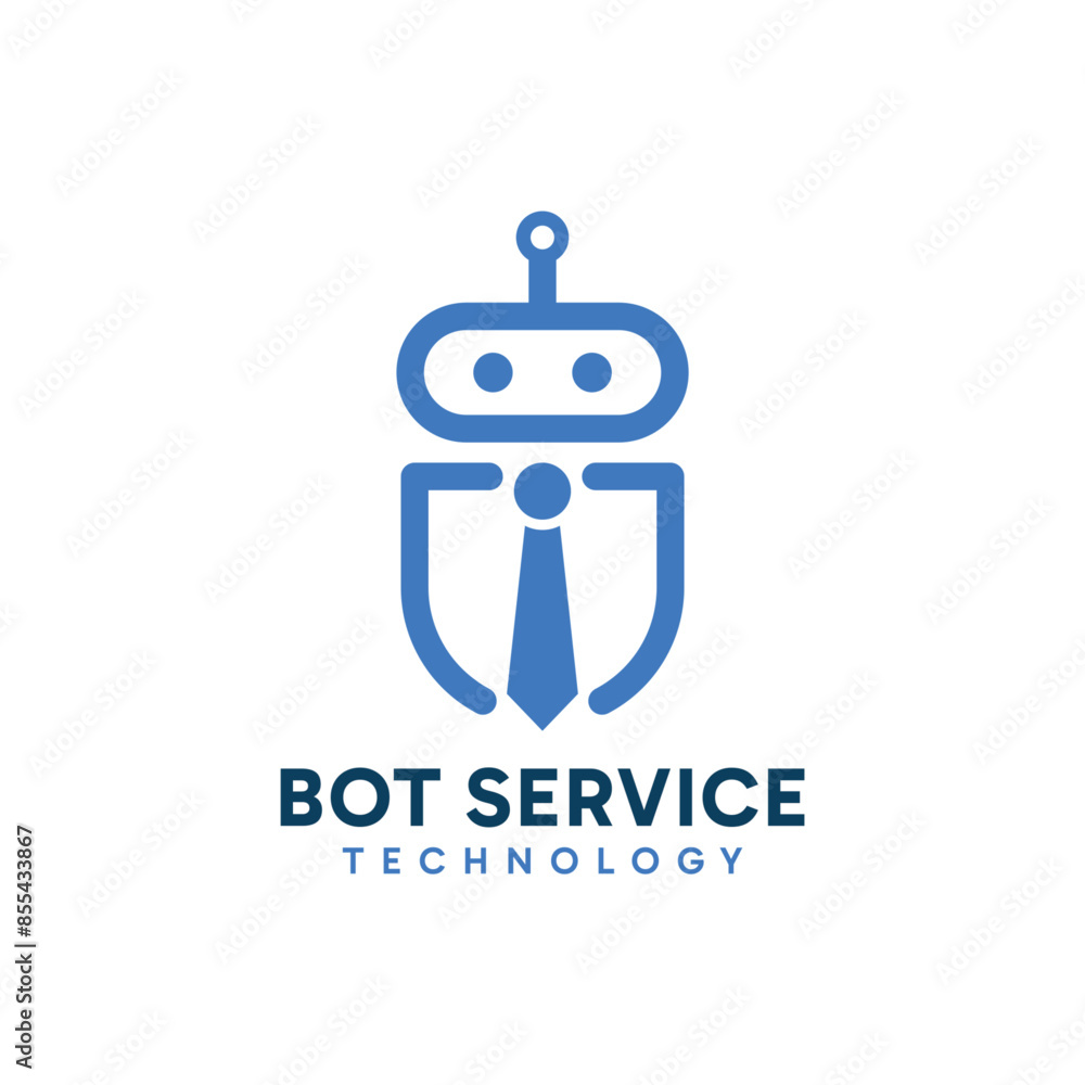 Simple minimalist robot using tie logo as operator design concept. Simple minimalist robot using tie logo as operator design concept.