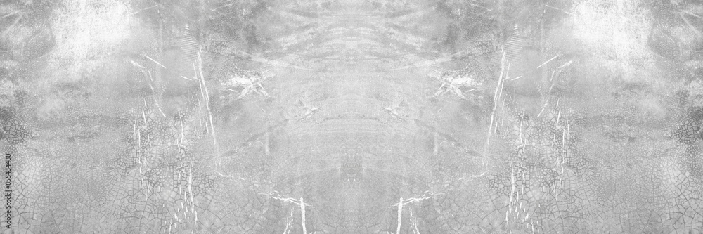 Naklejka premium Old wall panorama texture cement dirty gray with black background abstract grey and silver color design are light with white background.