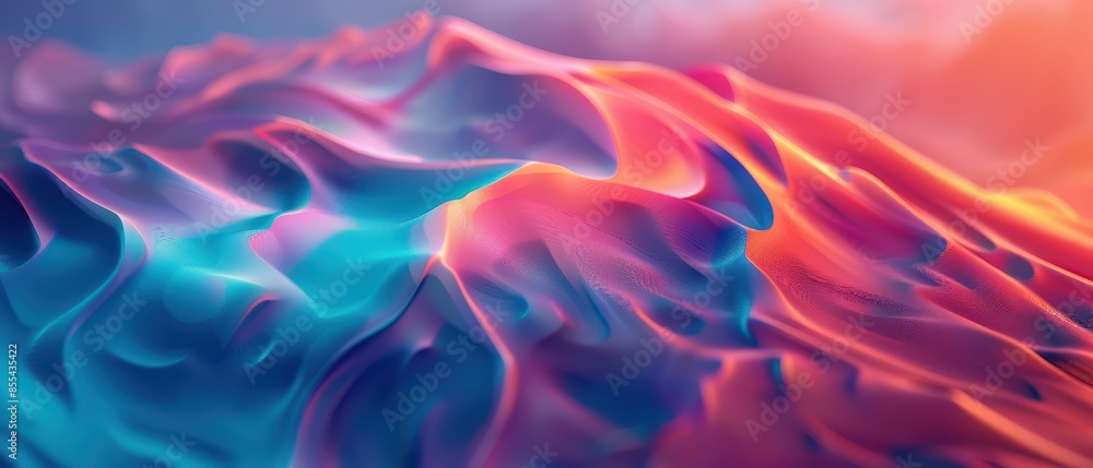 Obraz premium Colorful 3D Abstract Desktop Wallpaper Ultrawide Screen 21:9 