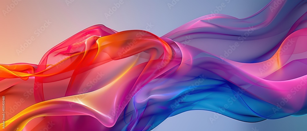 Fototapeta premium Colorful 3D Abstract Desktop Wallpaper Ultrawide Screen 21:9 