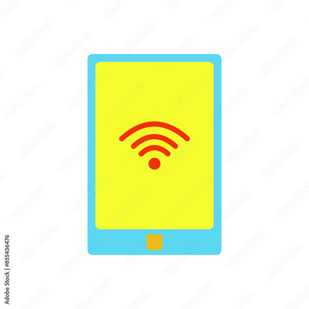 phone icon with wifi signal on the screen. phone icon signal. phone icon with flat style phone icon with wifi signal on the screen. phone icon signal. phone icon with flat style
