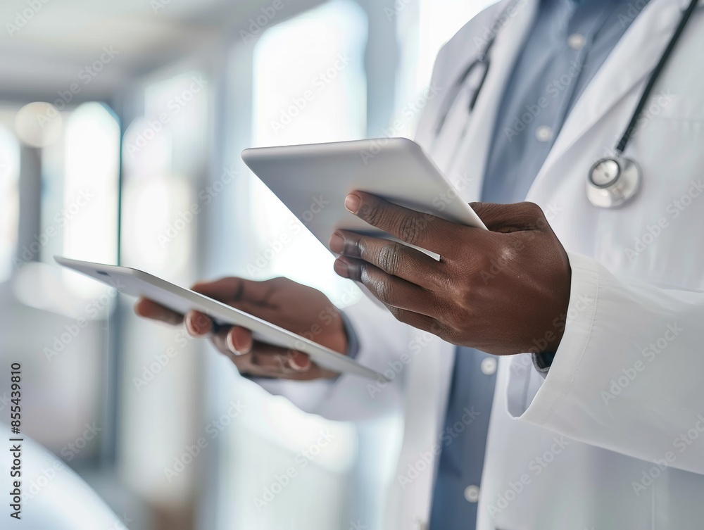 unrecognizable Doctor using digital tablet for electronic medical record - ai unrecognizable Doctor using digital tablet for electronic medical record - ai