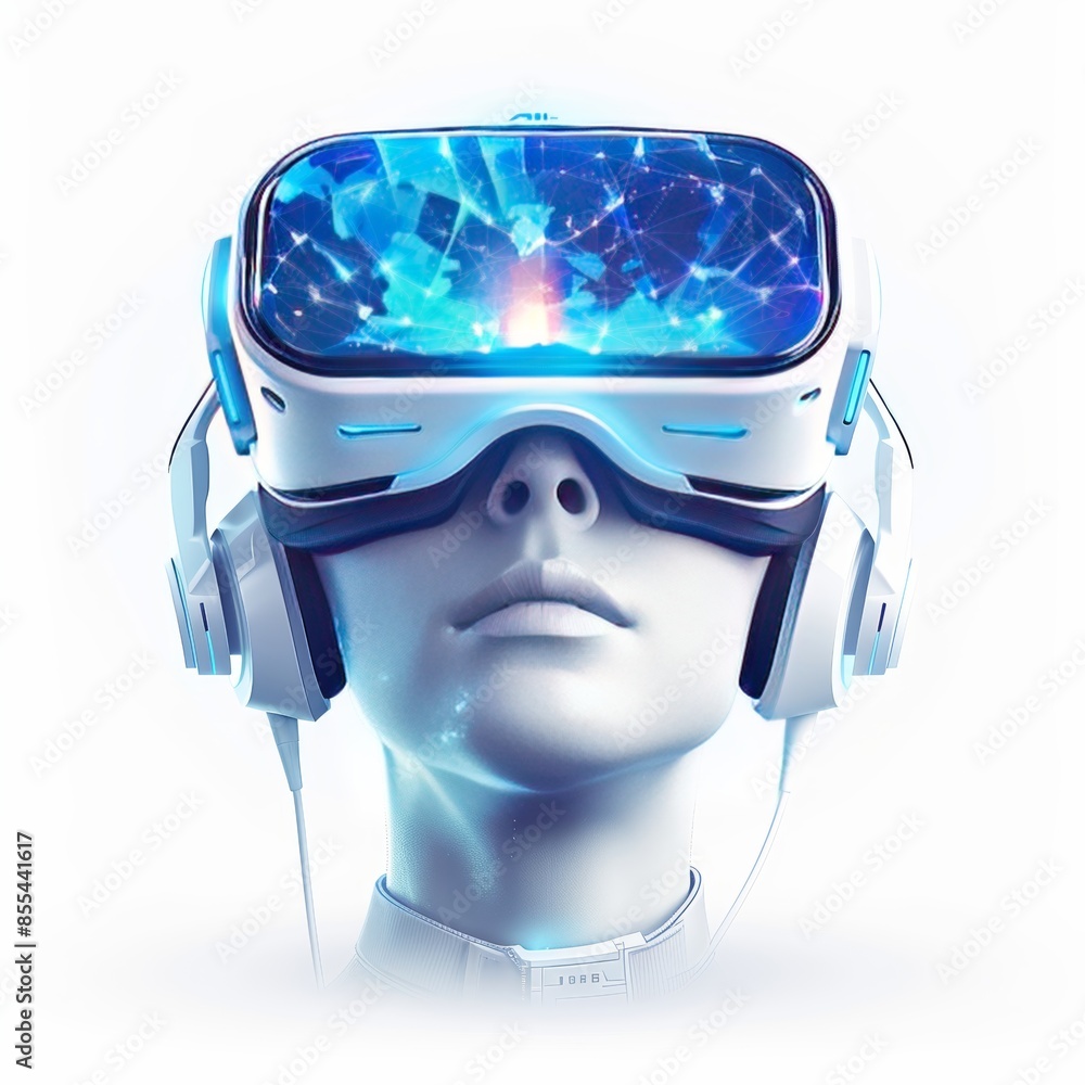 person using VR headset person using VR headset