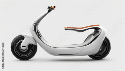 In the realm where technology meets style, behold the electric hyper scooter concept, a beacon of innovation against a seamless white backdrop.