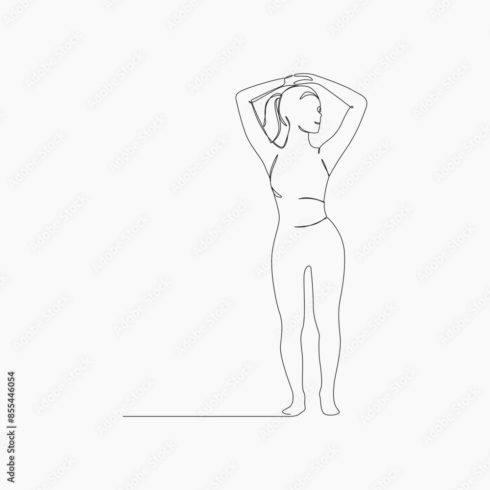 yoga girls, continuous line drawing illustration, concept vector health illustration. yoga girls, continuous line drawing illustration, concept vector health illustration.