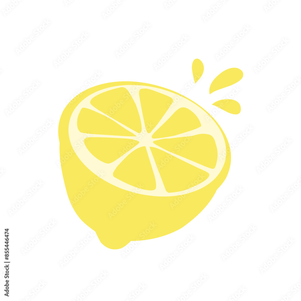 Lemon cut slices vector Lemon cut slices vector