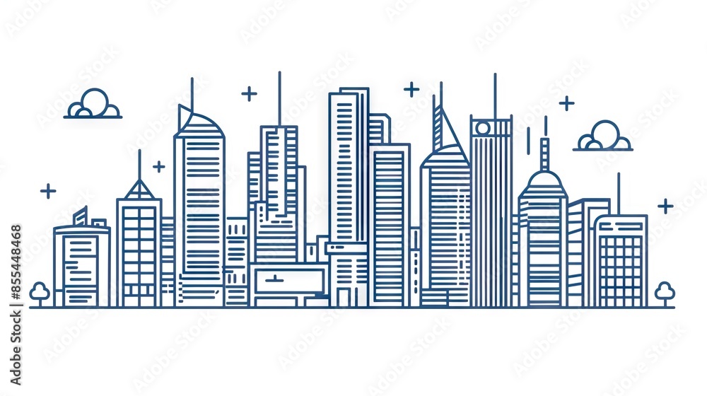 sketch city skyline landscape cartoon sketch city skyline landscape cartoon