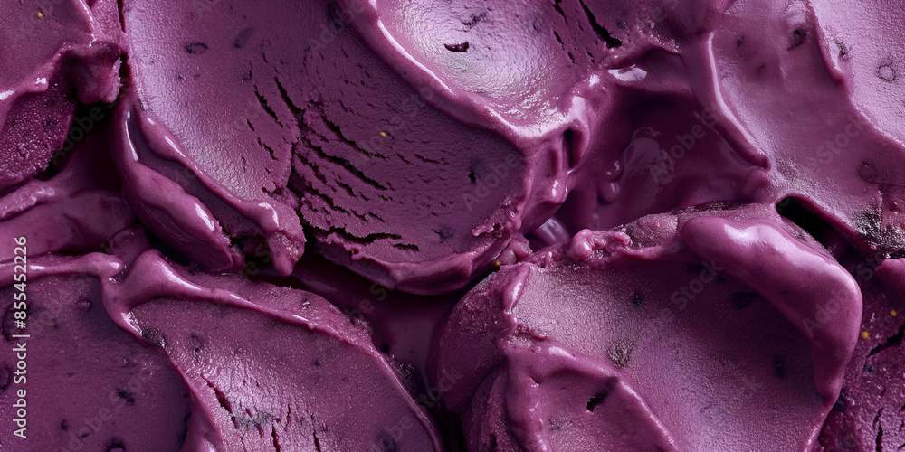 Obraz premium Lush fig gelato, a closeup image of lush fig gelato, its deep purple color and creamy texture popping against a white backdrop