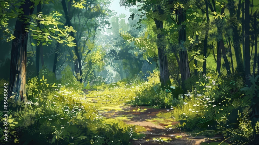 Bright summer day in the woods Bright summer day in the woods
