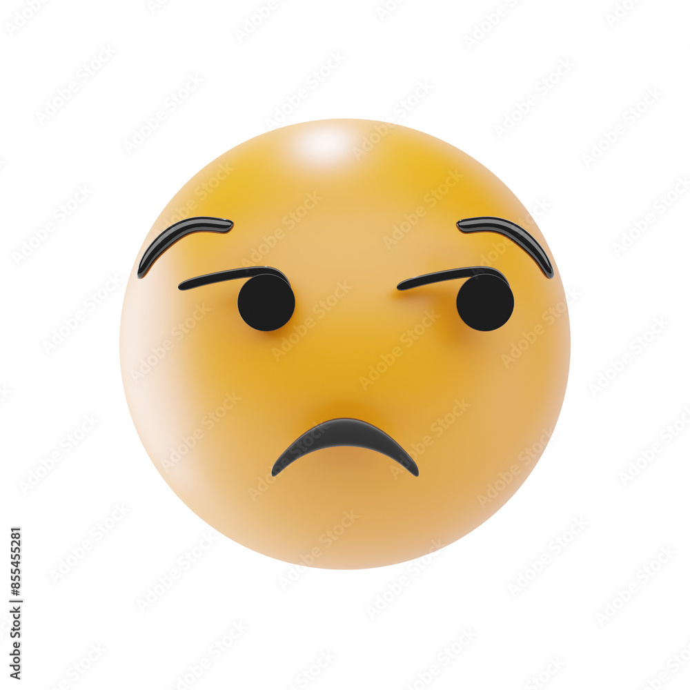 unamused face emoji 3d icon and illustration unamused face emoji 3d icon and illustration