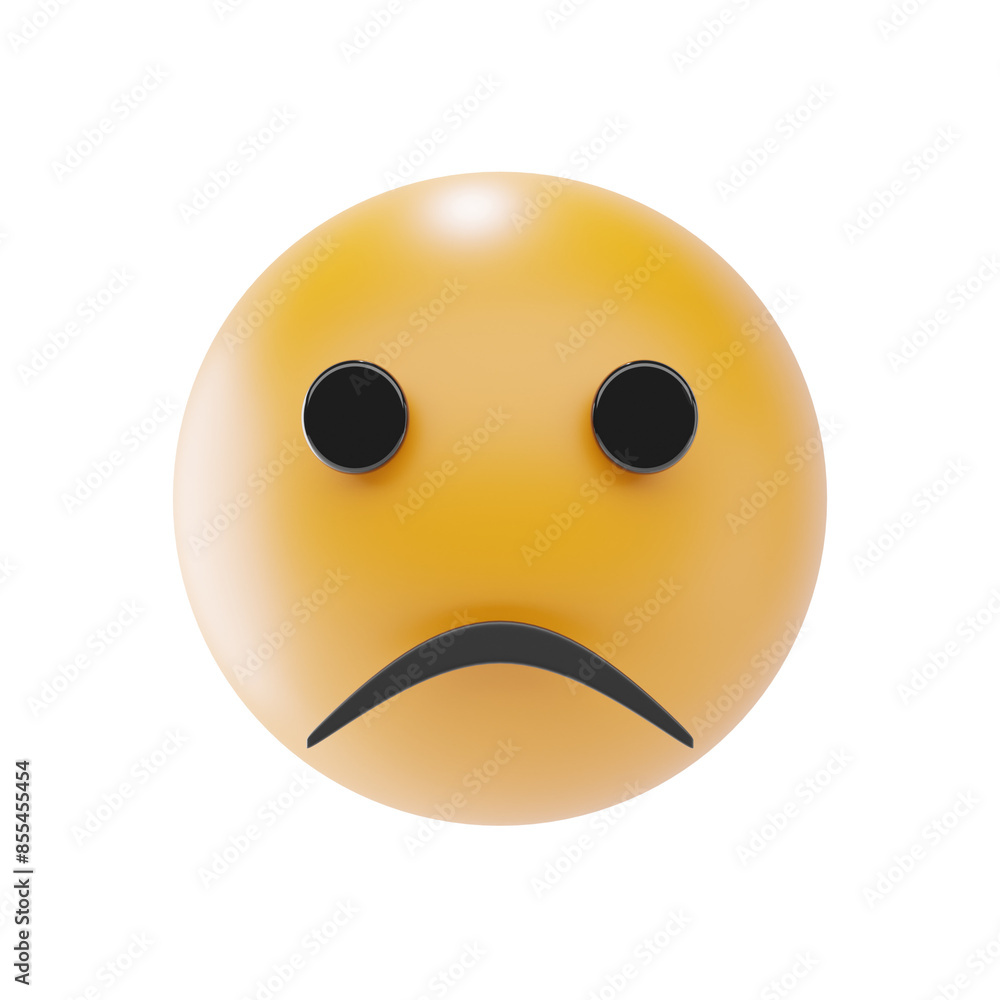 frowning face emoji 3d icon and illustration frowning face emoji 3d icon and illustration