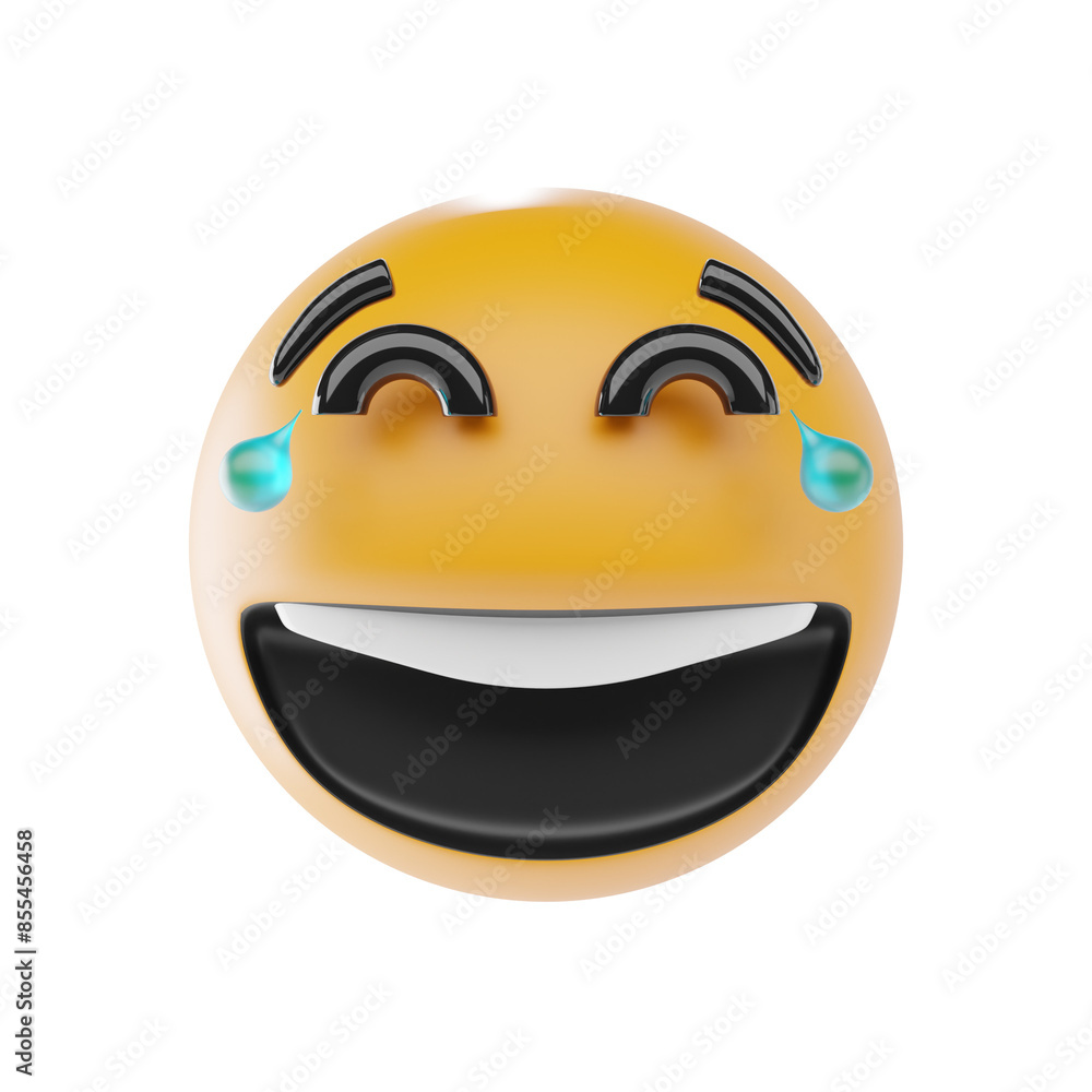 face with tears of joy emoji 3d icon and illustration face with tears of joy emoji 3d icon and illustration