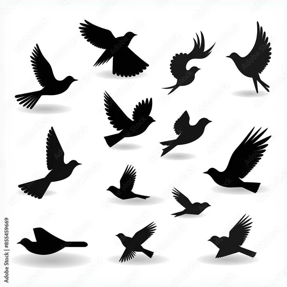 Obraz premium set of birds made by midjourney