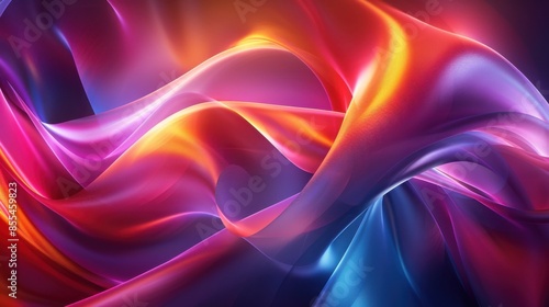 Wallpaper Mural A colorful, abstract painting with a purple and blue swirl Torontodigital.ca