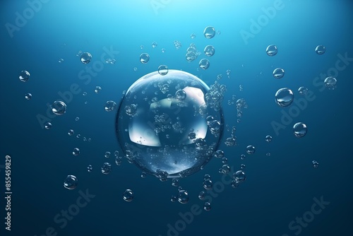 Wallpaper Mural bubbles in water made by midjourney Torontodigital.ca