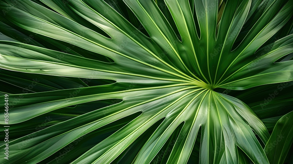 Fototapeta premium tropical green leaves floral background