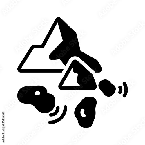 Vector solid black icon for Ice breaking