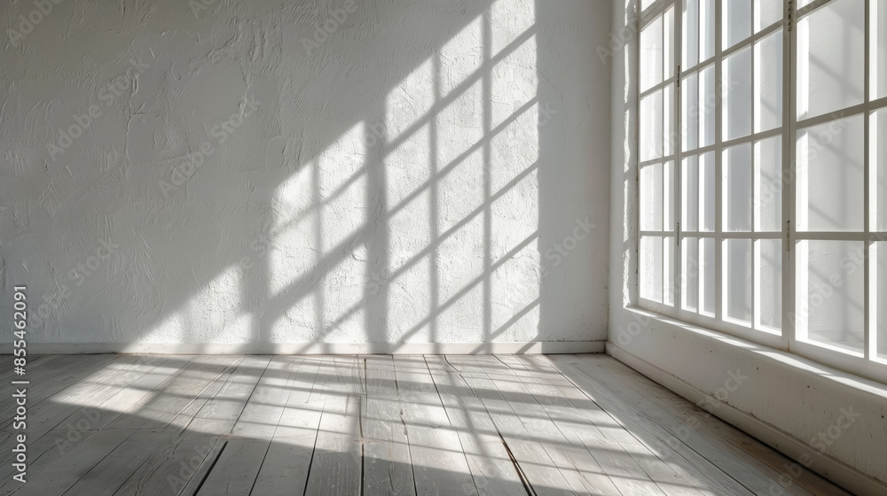Obraz premium Window Light Shadow Overlay on Wall