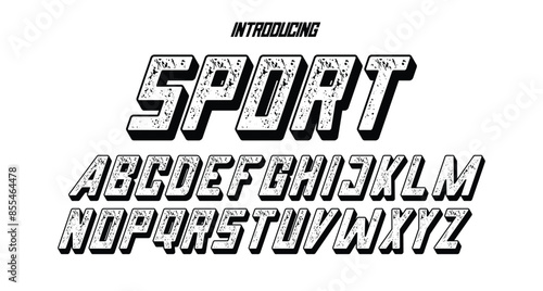Font sport vector art