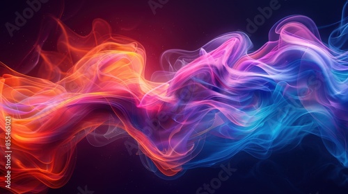 A colorful flame with orange and blue colors
