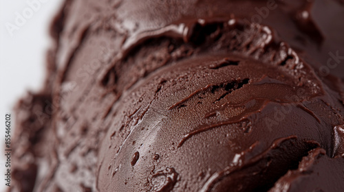 Wallpaper Mural Indulgent dark chocolate ice cream, a closeup image of indulgent dark chocolate ice cream, its deep color and smooth texture set against a white backdrop Torontodigital.ca