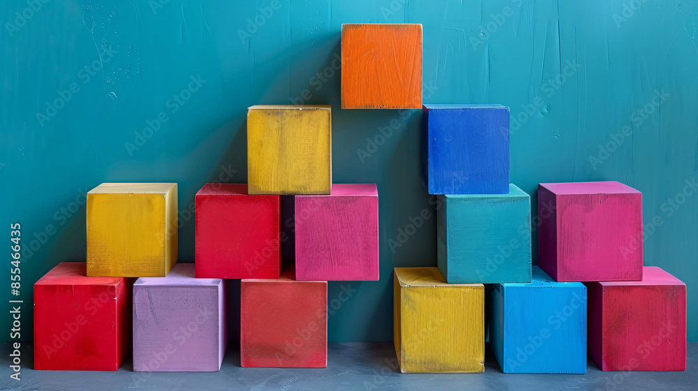 Seamless Balance of Equality - Abstract Geometric Design with Colorful Blocks for Customized Text. Seamless Balance of Equality - Abstract Geometric Design with Colorful Blocks for Customized Text.