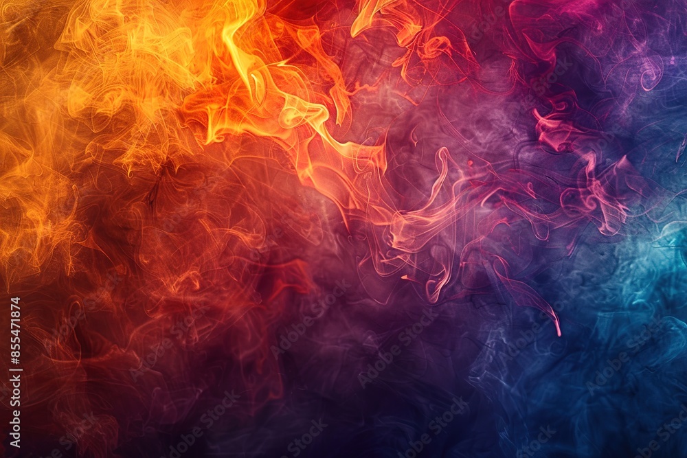 Vibrant colors blaze in a dramatic background Vibrant colors blaze in a dramatic background