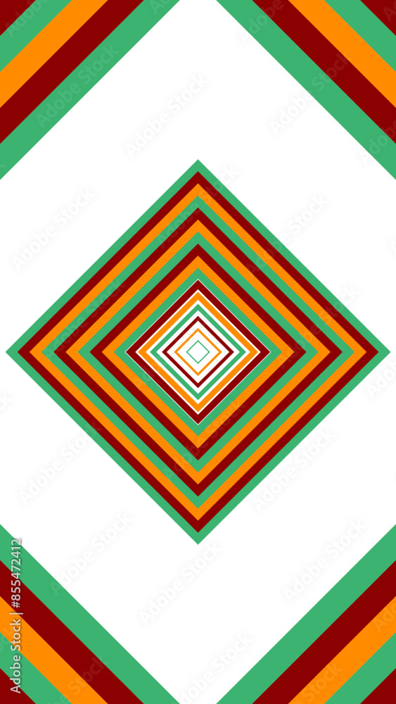 An abstract retro concentric diamond shape stripe pattern design element. An abstract retro concentric diamond shape stripe pattern design element.