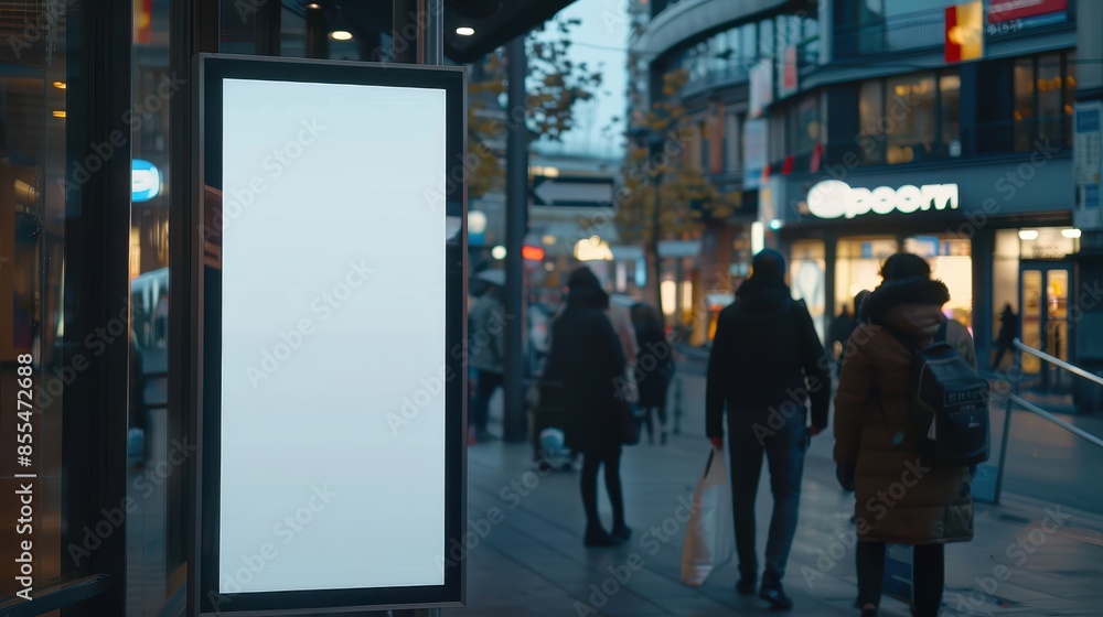 Empty street art sticker mock up. Clear urban glued advertising canvas. Billboard advertisment advertiser Empty street art sticker mock up. Clear urban glued advertising canvas. Billboard advertisment advertiser