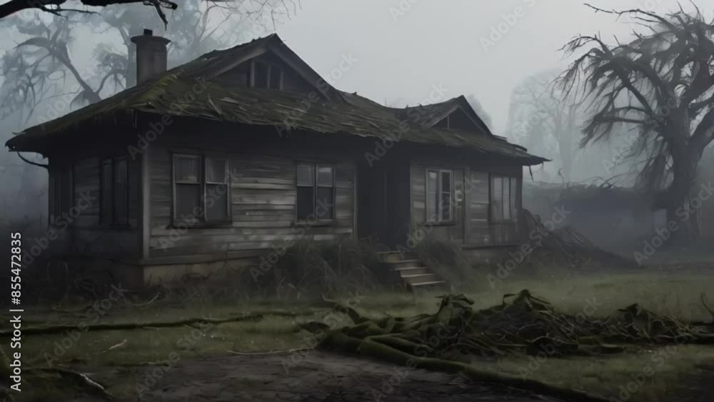 Abandoned House in Foggy Forest, Eerie video of an abandoned house in a foggy forest, perfect for creating a spooky and mysterious atmosphere.
Abandoned House in Foggy Forest, Eerie video of an abandoned house in a foggy forest, perfect for creating a spooky and mysterious atmosphere.
