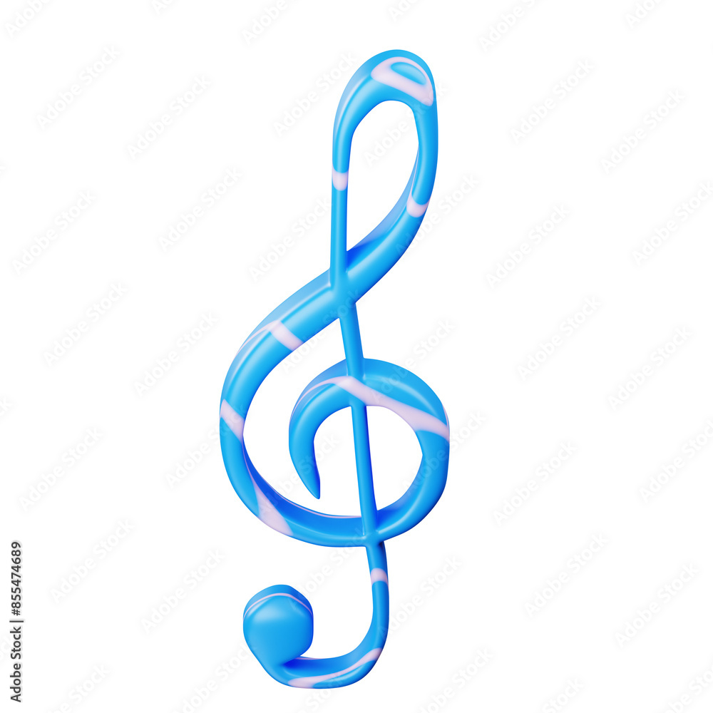 Treble Clef Note 3D Illustration Treble Clef Note 3D Illustration