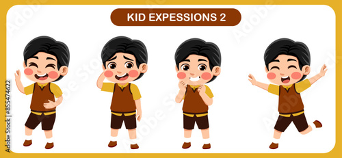 children with various expressions. Good for application in various design and other promotional needs