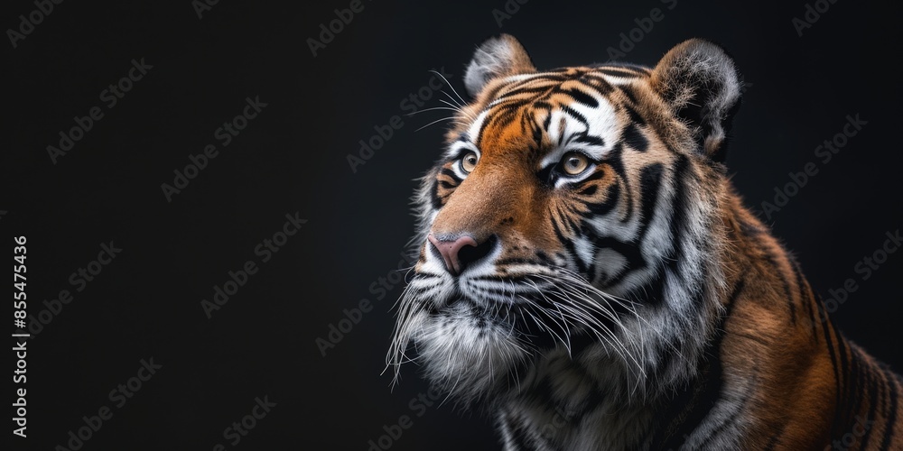 Fototapeta premium A Close-Up Portrait of a Majestic Tiger