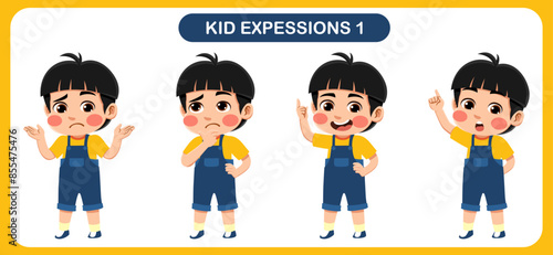 children with various expressions. Good for application in various design and other promotional needs