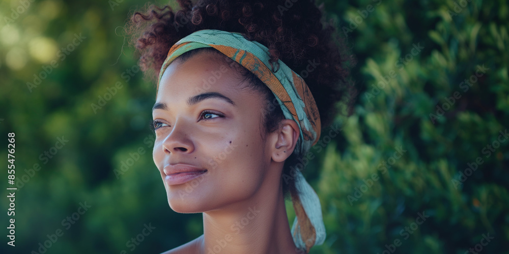 Happy woman portrait on green background, a natural portrait of a woman expressing happy Happy woman portrait on green background, a natural portrait of a woman expressing happy