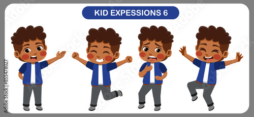 children with various expressions. Good for application in various design and other promotional needs