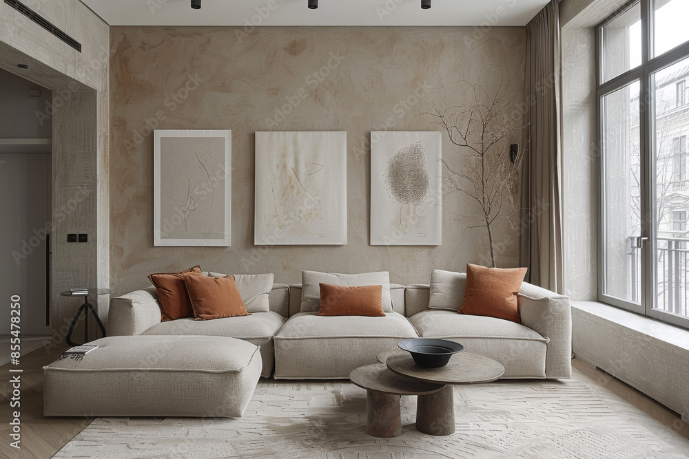 Gray Living Room with Rustic Decor Gray Living Room with Rustic Decor