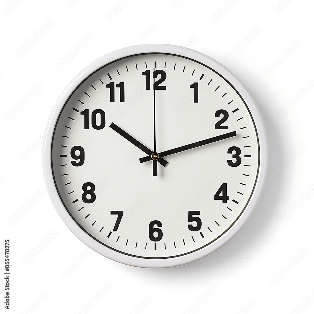 Clock face isolated on white background. Time concept. 3D rendering Clock face isolated on white background. Time concept. 3D rendering