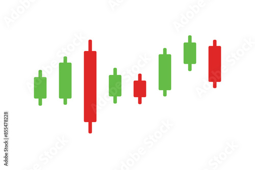 Candlestick chart, financial and stock markets, Minimal concept trading cryptocurrency, investment trading, exchange, isometric, financial, index, Bullish, forex..eps