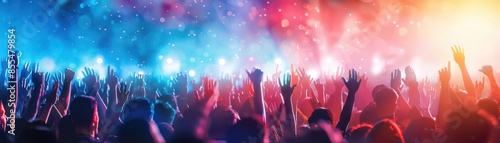 Wallpaper Mural Candidates political rally with keynote speech, vibrant banners, enthusiastic crowd support, festive and powerful setting Torontodigital.ca