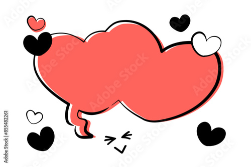 ダイスキ 吹き出し カラー 手描き風