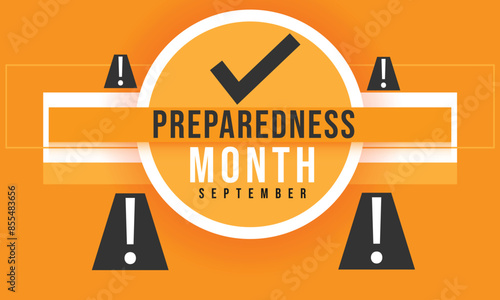 National Preparedness month. background, banner, card, poster, template. Vector illustration.
