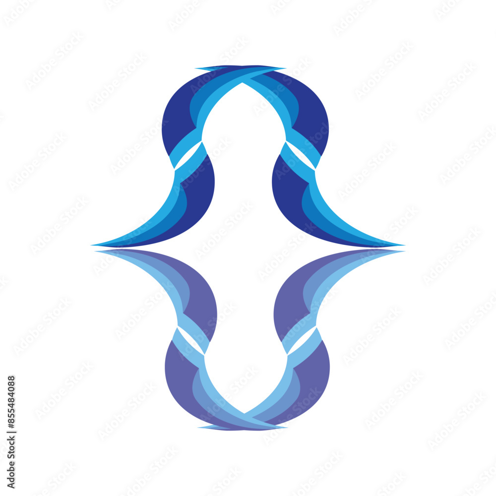 Abstract People symbol design, togetherness and community concept, creative center, social connection icon Abstract People symbol design, togetherness and community concept, creative center, social connection icon