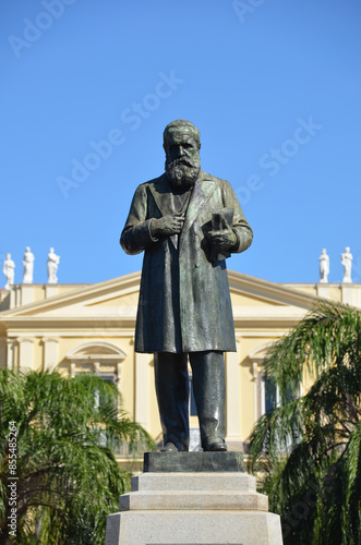 Statue of Dom Pedro II in Quinta da Boa Vista Municipal Park. Historic site where the Royal Family lived in the 19th century